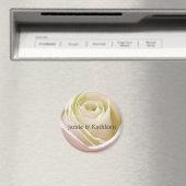 Weiße Brautrose Magnet (In Situ (Geschirrspüler))