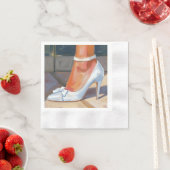 Weiße Brautschuhe Hochzeit Serviette (Beispiel)