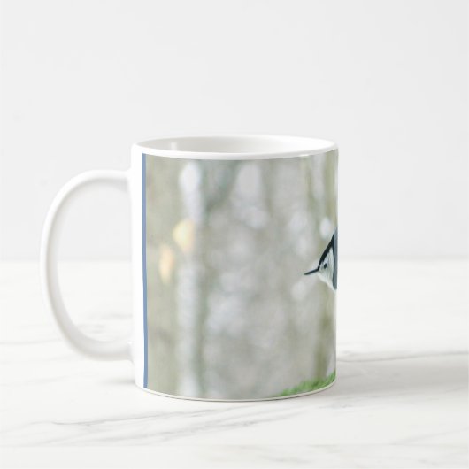 Weiße Breasted Kleiber-Tasse Kaffeetasse (Links)