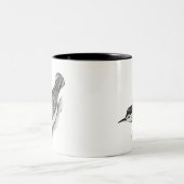 Weiße Breasted Kleiber-Tasse Zweifarbige Tasse (Mittel)