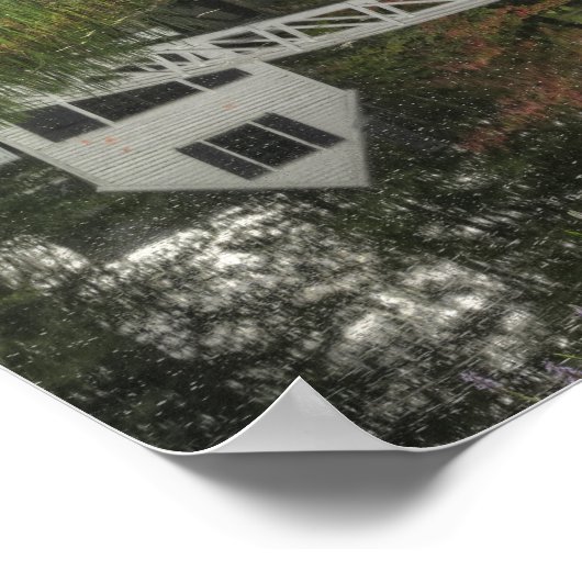 Weiße Brücke, Somesville, Mount Wüste Poster (Ecke)