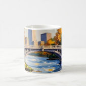 Weiße Brücke über den White River in Indianapolis Kaffeetasse (Mittel)