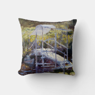 Weiße Brücke von John Twachtman Kissen