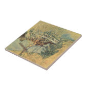 Weiße Brücke von Twachtman, Vintager Impressionism Fliese (Seite)