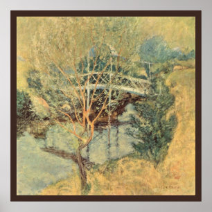 Weiße Brücke von Twachtman, Vintager Impressionism Poster