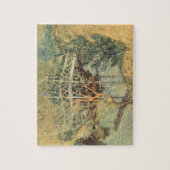 Weiße Brücke von Twachtman, Vintager Impressionism Puzzle (Vertikal)
