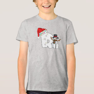 Weiße Buchstabe R Weihnachtsgeschenk  Tri-Blend Shirt