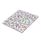 Weiße Buchstaben Fliese (Seite)