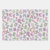 Weiße Buchstaben Geschenkpapier Set (Vorderseite 3)