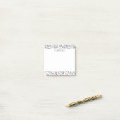 Weiße Buchstaben Post-it Klebezettel (Auf Schreibtisch)