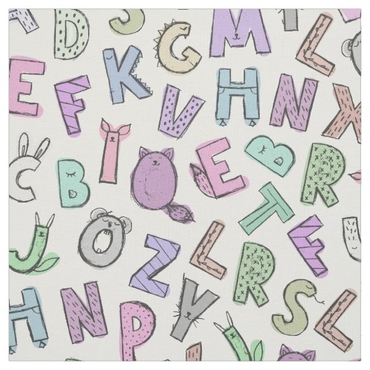 Weiße Buchstaben Stoff (Muster)