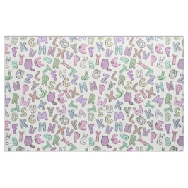 Weiße Buchstaben Stoff