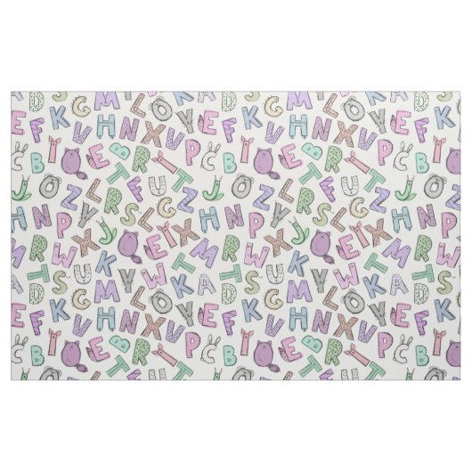 Weiße Buchstaben Stoff (Fat Quarter (45,7 x 55,9 cm))