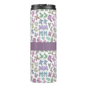 Weiße Buchstaben Thermosbecher (Rückseite)