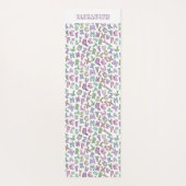 Weiße Buchstaben Yogamatte (Rückseite)