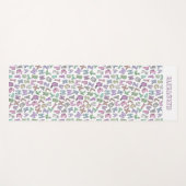 Weiße Buchstaben Yogamatte (Vorderseite (Horizontal))