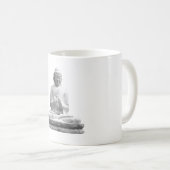 Weiße Buddha-Statue Kaffeetasse (VorderseiteRechts)