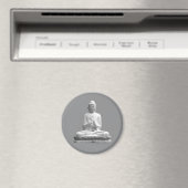 Weiße Buddha-Statue Magnet (In Situ (Geschirrspüler))