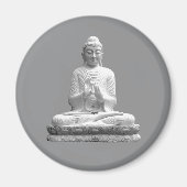 Weiße Buddha-Statue Magnet (Vorne)
