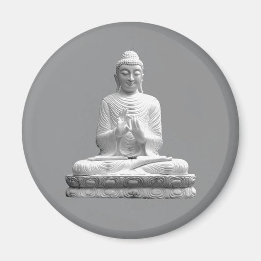 Weiße Buddha-Statue Magnet (Vorne)