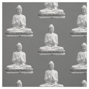 Weiße Buddha-Statue Stoff