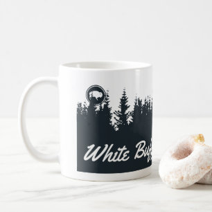 Weiße Büffel-draußen Tasse mit dem Gans-Fliegen