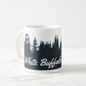 Weiße Büffel-draußen Tasse mit dem Gans-Fliegen (Vorderseite Links)