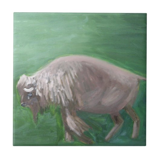 Weiße Büffel-Fliese Fliese (Vorderseite)