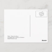 Weiße Büffelkunst Spaß beim Springen von Bisons Postkarte (Rückseite)