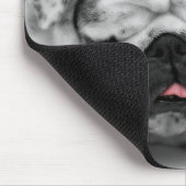 Weiße Bulldoggen-Liebe Mousepad (Ecke)