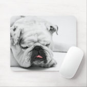 Weiße Bulldoggen-Liebe Mousepad (Mit Mouse)