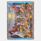Weiße Bunnies mit fruchtiger Landschaft Decke (Vorderseite Vertikal)