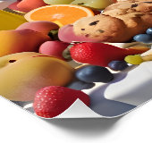 Weiße Bunnies mit fruchtiger Landschaft Poster (Ecke)