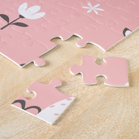 Weiße Bunnies: Niedliche, blumenlose Naht Puzzle (Seite)