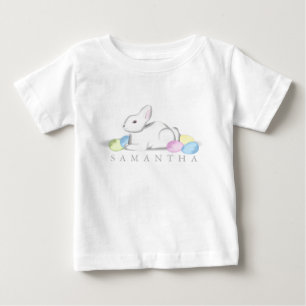 Weiße Bunny Baby Fein Jersey T-Shirt