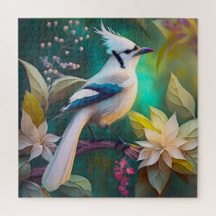 Weiße Büschelente Flügel Jay Fantasie Vogel Puzzle