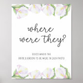 Weiße Calla-Blume - Wo waren sie? Poster (Vorne)