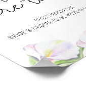 Weiße Calla-Blumen - Wo waren sie Poster (Ecke)
