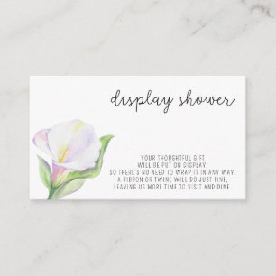 Weiße Calla - Display Dusche Begleitkarte