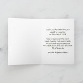 Weiße Calla-Hochzeit danken Ihnen Dankeskarte (Innenseite)