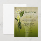 Weiße Calla-Hochzeit Einladung (Vorne/Hinten)