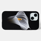 Weiße Calla-Lilie auf schwarz Case-Mate iPhone Hülle (Rückseite (Horizontal))