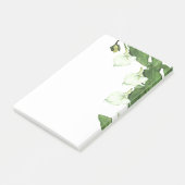 Weiße Calla-Lilien-Blumen Post-it Notes im Vintage Klebezettel (angewinkelt)