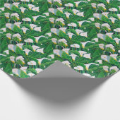 Weiße Calla-Lilien Geschenkpapier (Ecke)