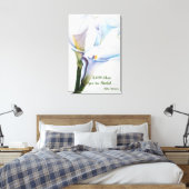 Weiße Calla Lilien in Wasserfarben Leinwanddruck (Insitu (Schlafzimmer))