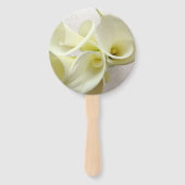 Weiße Calla-Lilien von oben Fächer (Vorderseite)