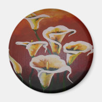 Weiße Calla Lilies künstlerische Schnitt Blume auf
