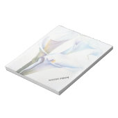 WEISSE CALLA LILILILIES KUNSTBARE NOTE PAD NOTIZBLOCK (Rotiert)