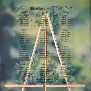 Weiße Calla Lily und Eukalyptus Acrylschild