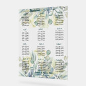 Weiße Calla Lily und Eukalyptus Acrylschild (Winkel)